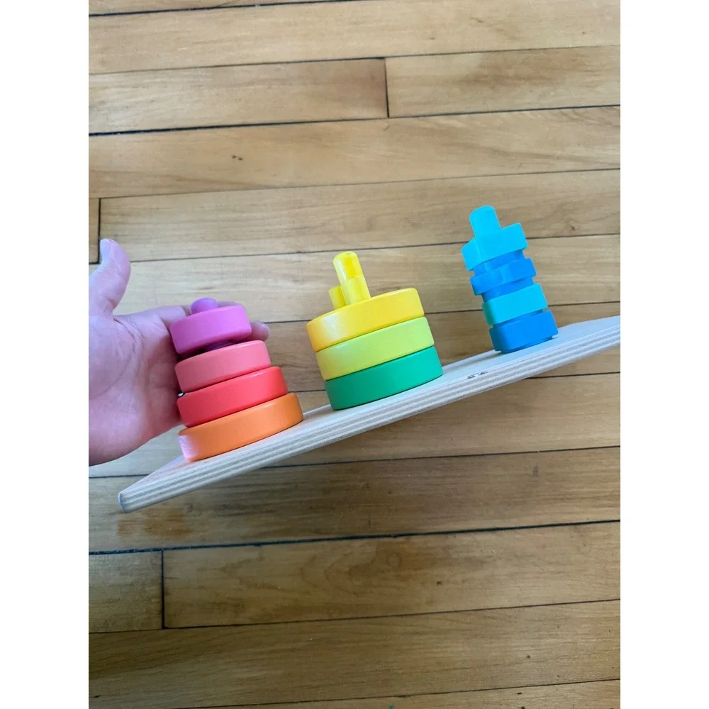 Lovevery toy bundle shape stacker puzzle‎ and scale